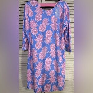 NEW NWT WOMEN'S Ana Clare CANDY DRESS ~ TURLE PINEAPPLE XXL RETAIL $89